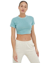 Load image into Gallery viewer, Reebok Natural Dye Fitted Crop T-Shirt in Sea Green - Bisy Clothing