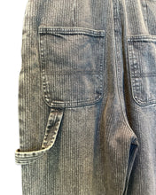 Load image into Gallery viewer, RVCA Denim Button Wide Leg Overalls in Grey - Bisy Clothing
