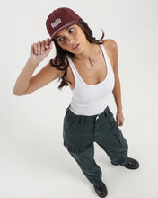 Load image into Gallery viewer, Thrills Elle Plunge Ribbed Tank in White - Bisy Clothing