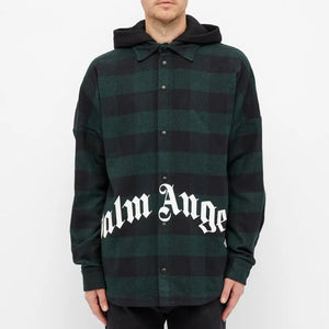 Palm Angels Hooded Logo Heavy Overshirt ⏐ Size L