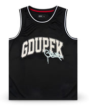 Load image into Gallery viewer, Geedup GDUPFK Basketball Jersey in Black and Blue 2025)