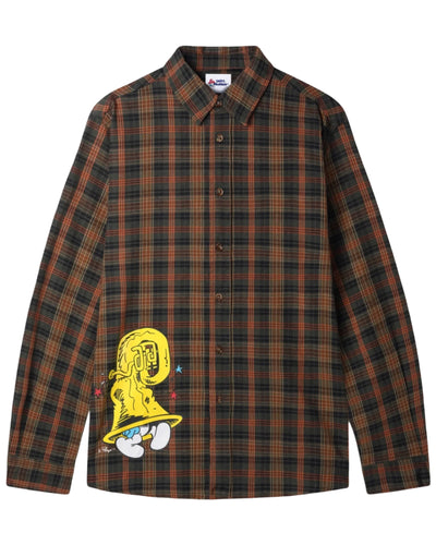 Butter Goods x Smurf Harmony Plaid Long Sleeve Shirt