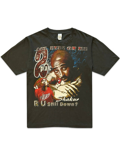 2Pac All Eyez on Me R U Still Down? Retro Short Sleeve T-Shirt - Bisy Clothing