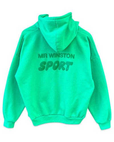 Mr Winston Puff Hood Jumper in Irish Green ⏐ Size M