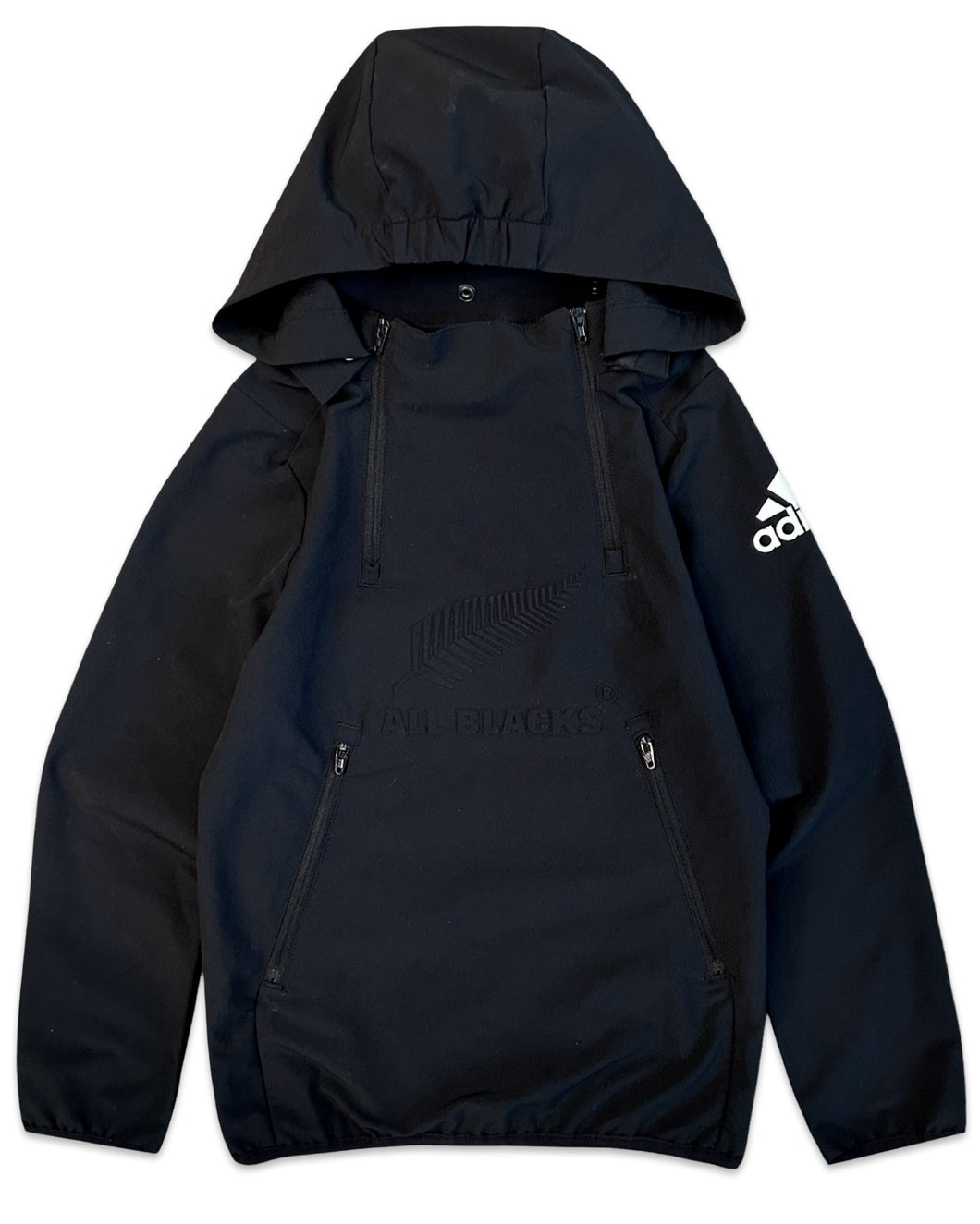 Adidas All Blacks New Zealand Kids Jacket with Detachable Hood in Black (20219)