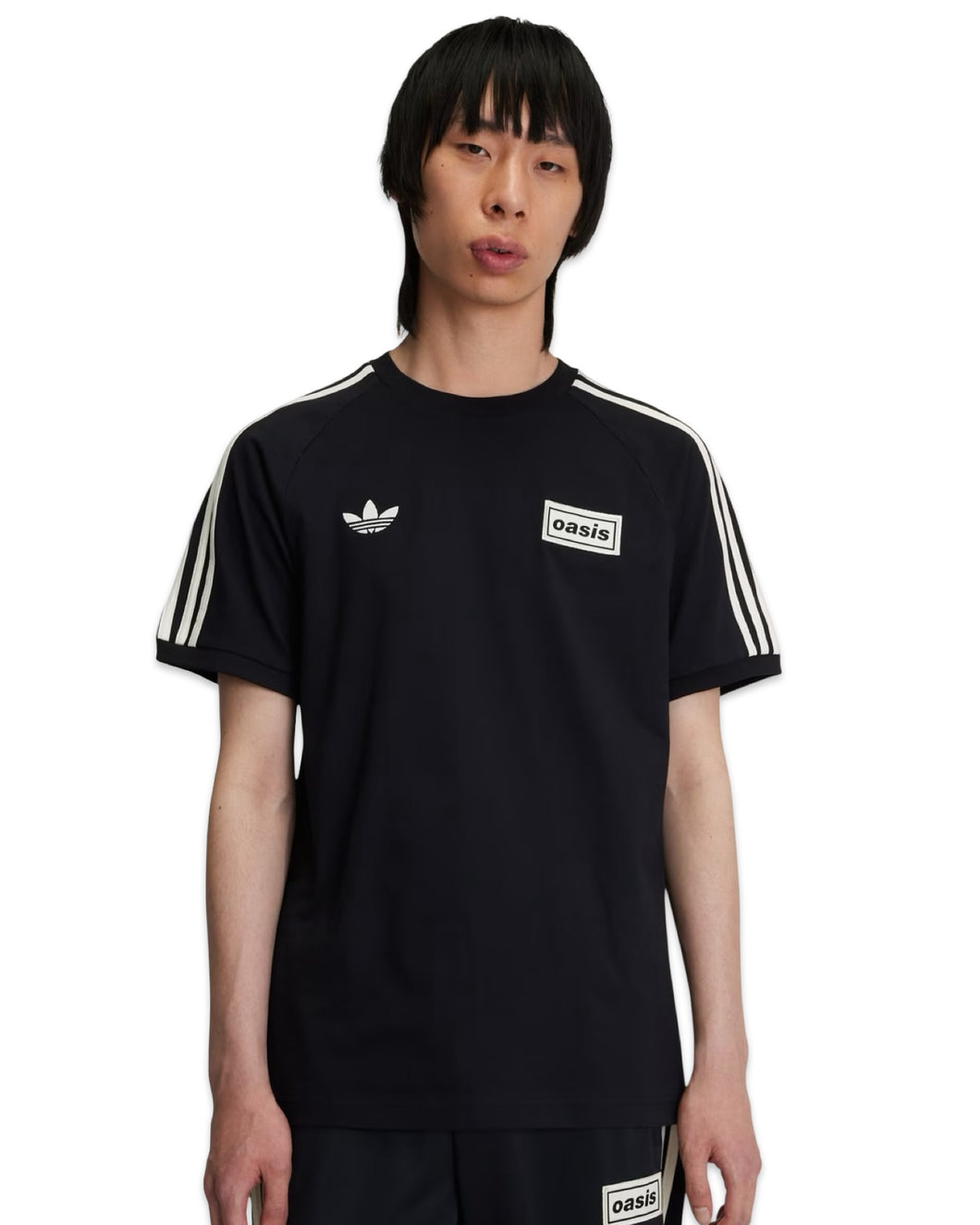 Adidas Originals Oasis Tour 3 Stripes T-Shirt in Black and Cream (2025)