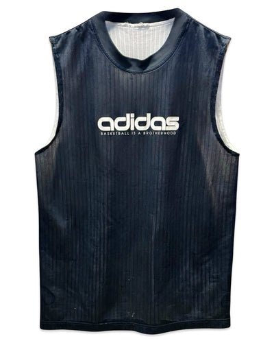Adidas Vintage Reversible Basketball Training Jersey in Navy Blue and White