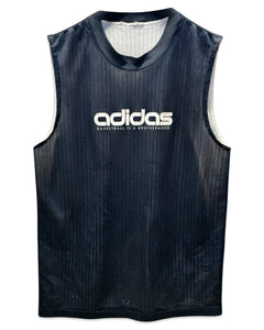 Adidas Vintage Reversible Basketball Training Jersey in Navy Blue and White
