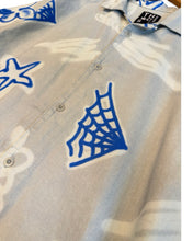 Load image into Gallery viewer, Afends Hemp All Over Graffiti Print  Short Sleeve Button Shirt in Grey