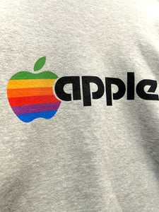 Apple Computers Rainbow Logo Crew in Heather Grey