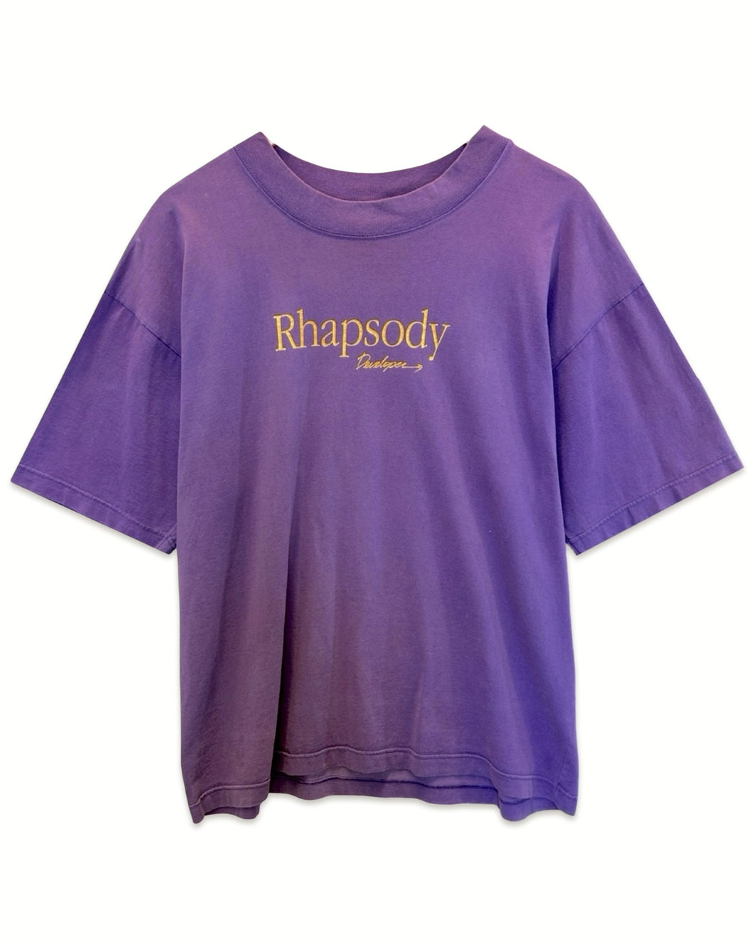 Apple Vintage 90's Rhapsody OS Short Sleeve T-Shirt in Purple