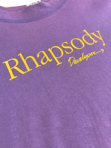 Apple Vintage 90's Rhapsody OS Short Sleeve T-Shirt in Purple