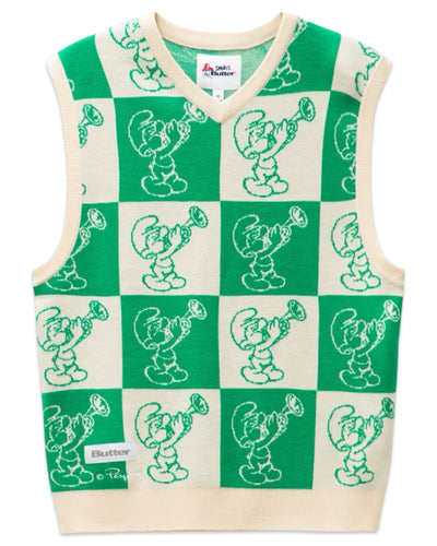Butter Goods x Smurfs Harmony Knit Vest Shop at Bisy Fremantle Authentic