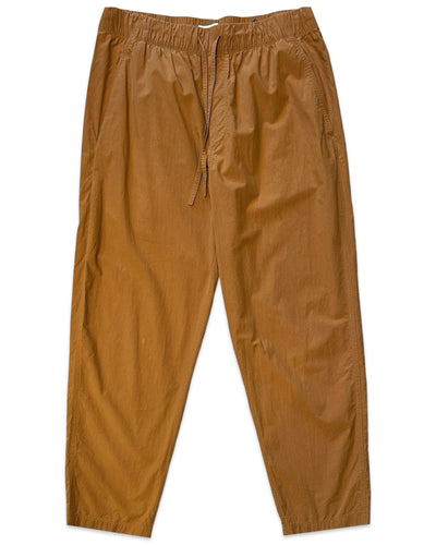 COS Drawstring Cotton Trousers in Rust