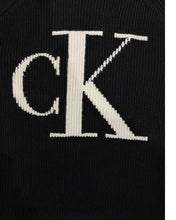 Load image into Gallery viewer, Calvin Klein Jeans Mock Neck Knitted Sweater in Black