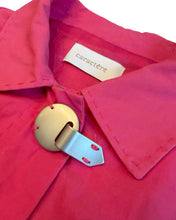 Load image into Gallery viewer, Caractère Full Zip Belted Jacket with Stainless Clasp in Pink (Vintage)