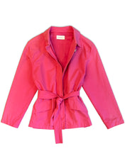 Load image into Gallery viewer, Caractère Full Zip Belted Jacket with Stainless Clasp in Pink (Vintage)