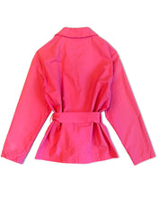 Load image into Gallery viewer, Caractère Full Zip Belted Jacket with Stainless Clasp in Pink (Vintage)