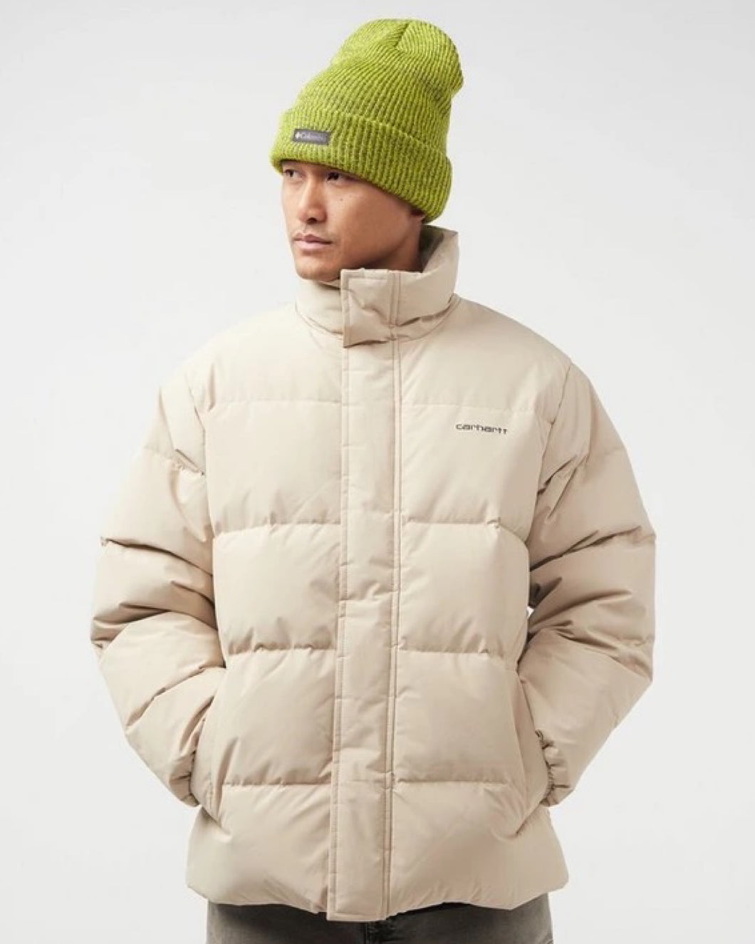Carhartt WIP Danville Script Logo Jacket in Beige