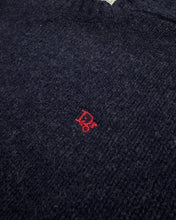 Load image into Gallery viewer, Christian Dior Knit Wool Sweater in Navy Blue and Red (Vintage)