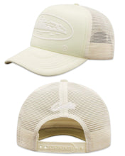 將圖片載入圖庫檢視器 Corteiz Alcatraz Puff Print Trucker Hat in Off-White (2025)