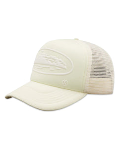 Corteiz Alcatraz Puff Print Trucker Hat in Off-White (2025)