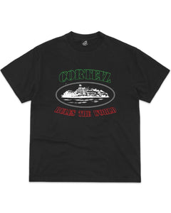 Corteiz OG Alcatraz ITALIA Short Sleeve T-Shirt in Black (2025)
