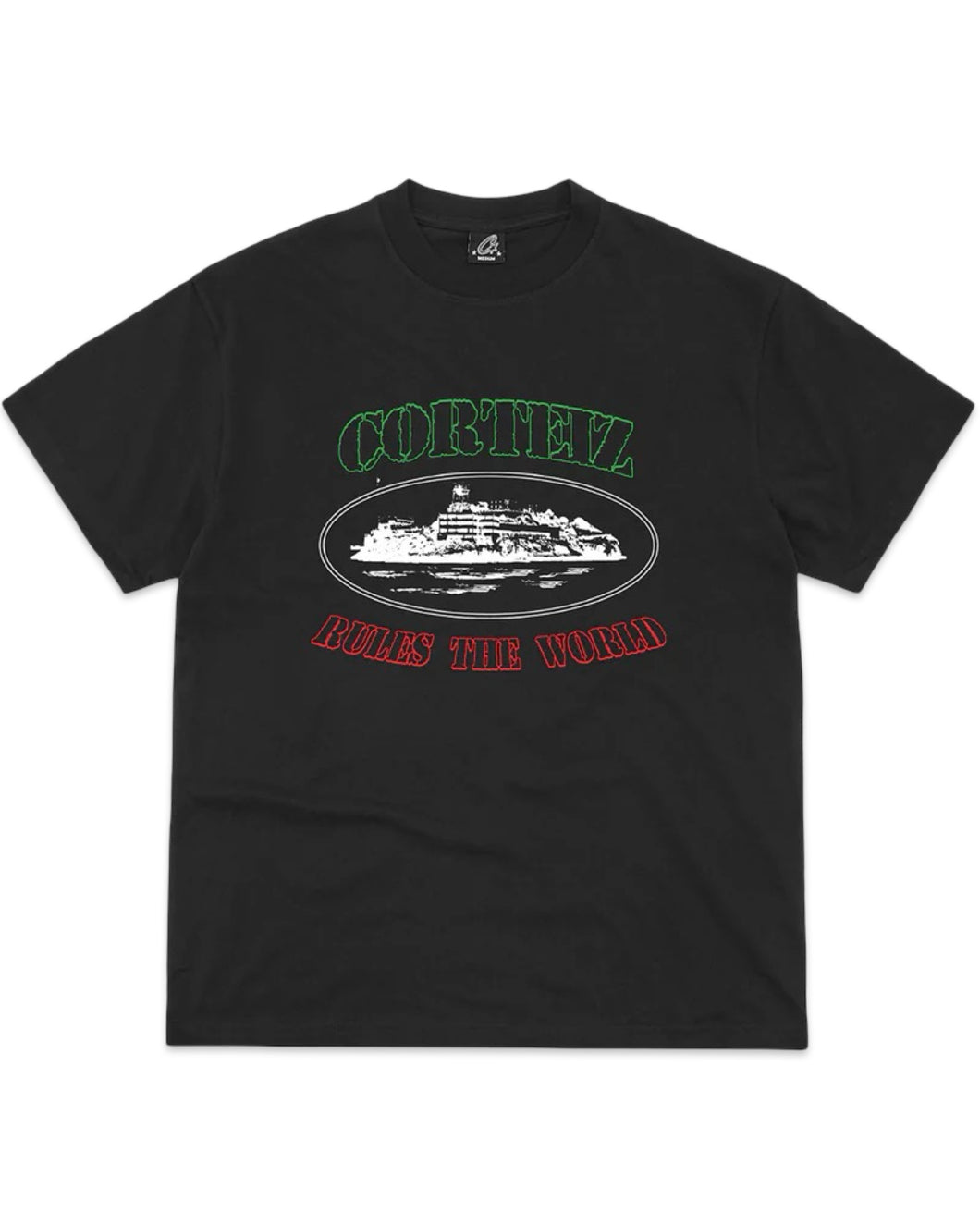 Corteiz OG Alcatraz ITALIA Short Sleeve T-Shirt in Black (2025)
