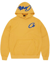 將圖片載入圖庫檢視器 Corteiz Satin C Star Appliqué Hoodie in Mustard Yellow (SS24)