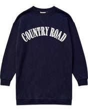 Load image into Gallery viewer, Country Road Long Sleeve Sweatshirt Jumper Dress in Navy