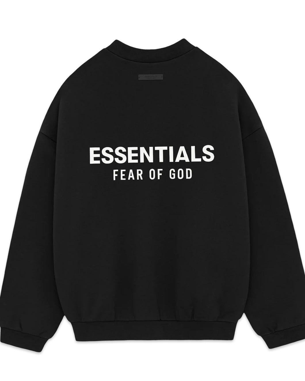 Essentials Fear of God Fleece Crewneck in Black (FW24)