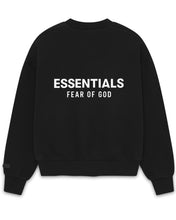 Load image into Gallery viewer, Essentials Fear of God Fleece Crewneck in Black (FW25)