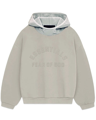Essentials Fear of God Nylon Fleece Hoodie in Seal (2024)