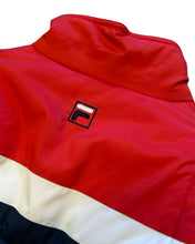 Load image into Gallery viewer, Fila Puffer Zip Jacket in Navy and Red (Vintage)