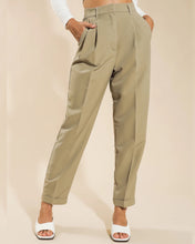 Load image into Gallery viewer, First Muse Rae Wide Leg Tailored Pant in Khaki