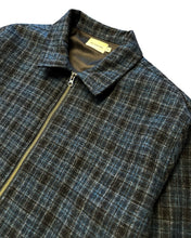 Load image into Gallery viewer, Flannel Denver Wool Jacket in Tartan Navy