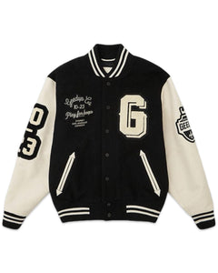 Geedup 13YR PFK Varsity Letterman Jacket Black and Cream (2023)