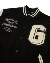 Load image into Gallery viewer, Geedup 13YR PFK Varsity Letterman Jacket Black and Cream (2023)