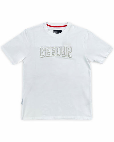 Geedup 3D EMB Core Logo T-Shirt in White (2022)