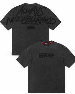 Geedup Always Neighbourhood T-Shirt in Vintage Washed Black (2024)