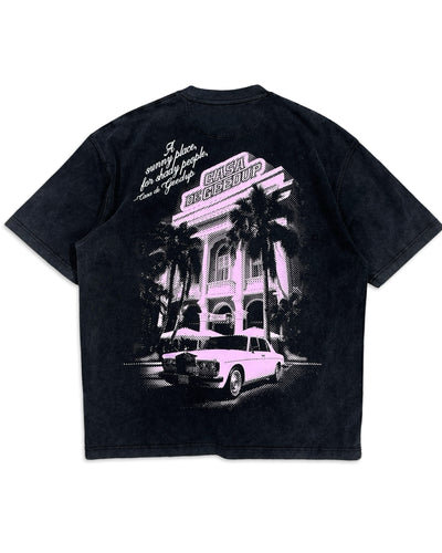 Geedup Casa De Geedup T-Shirt in Charcoal and Pink (2024)
