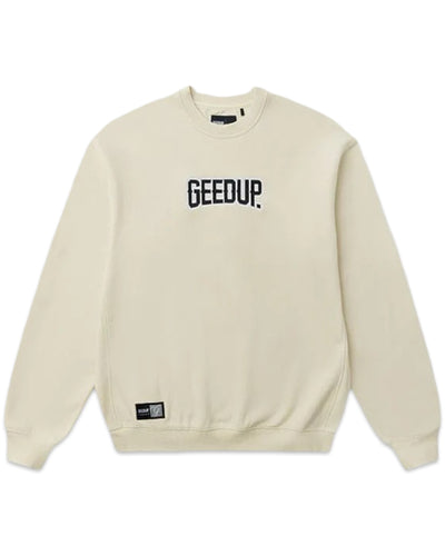 Geedup Core Logo Crewneck Jumper in Cream and Navy (2025)