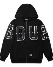 Load image into Gallery viewer, Geedup Geedup G.D.U.P Zip Hoodie in Black and White (Online Only)