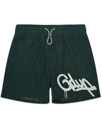 Geedup HS PFK Monogram Shorts in Forest Green (2024)