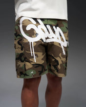 Load image into Gallery viewer, Geedup Handstyle Cargo Short Camo Green (2025)