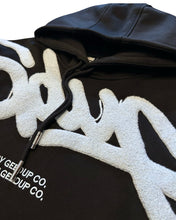 Load image into Gallery viewer, Geedup Handstyle Hoodie in Black and Baby Blue (2024)