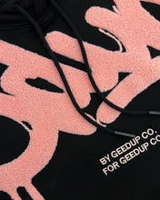 Load image into Gallery viewer, Geedup Handstyle Hoodie in Black and Pink (2022)