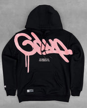 Load image into Gallery viewer, Geedup Handstyle Hoodie in Black and Pink (2022)