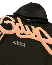 Load image into Gallery viewer, Geedup Handstyle Hoodie in Black and Pink (2022)