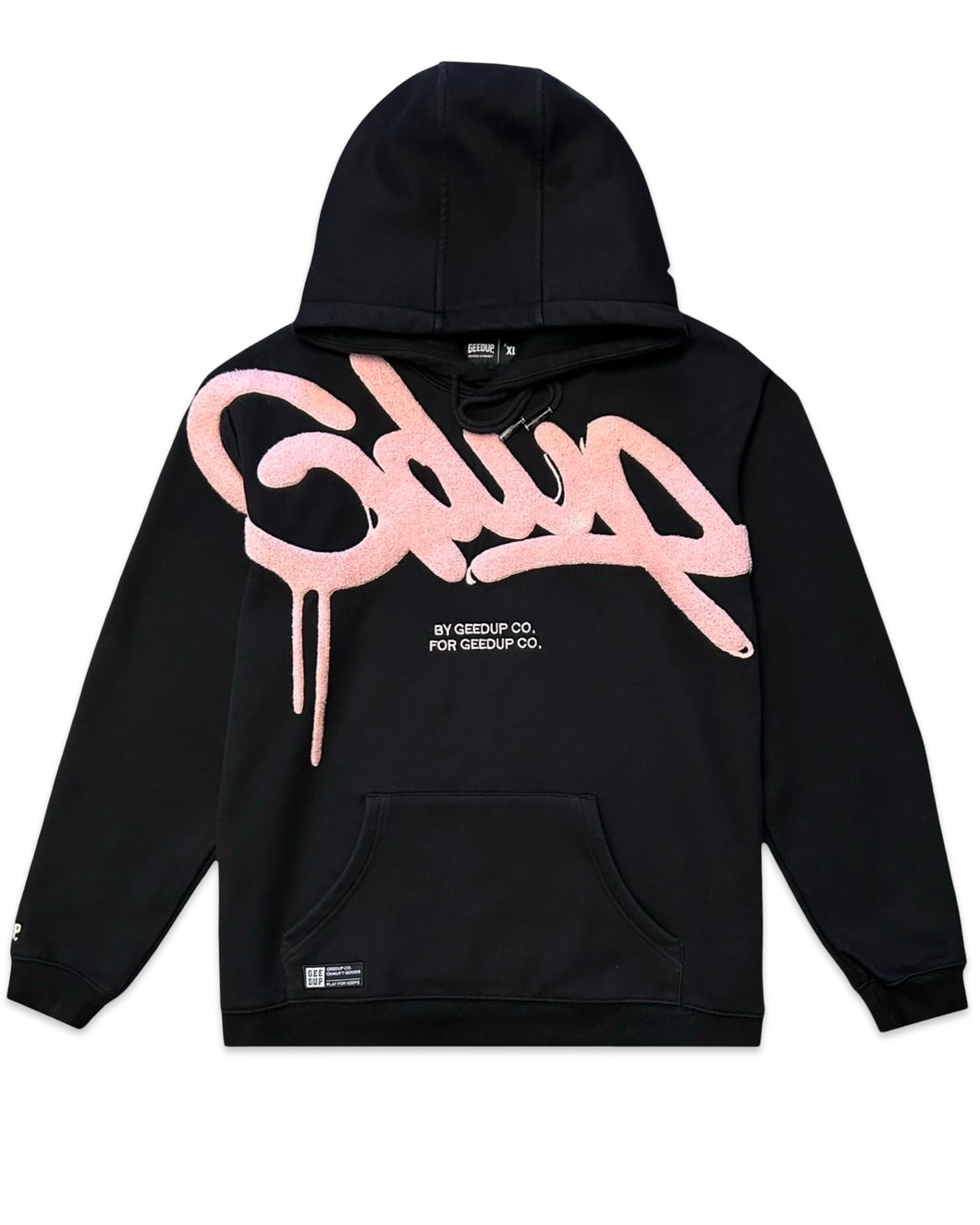 Geedup Handstyle Hoodie in Black and Pink (2022)